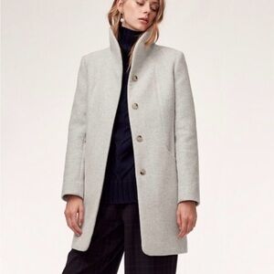 Aritzia Light Gray Cocoon Coat